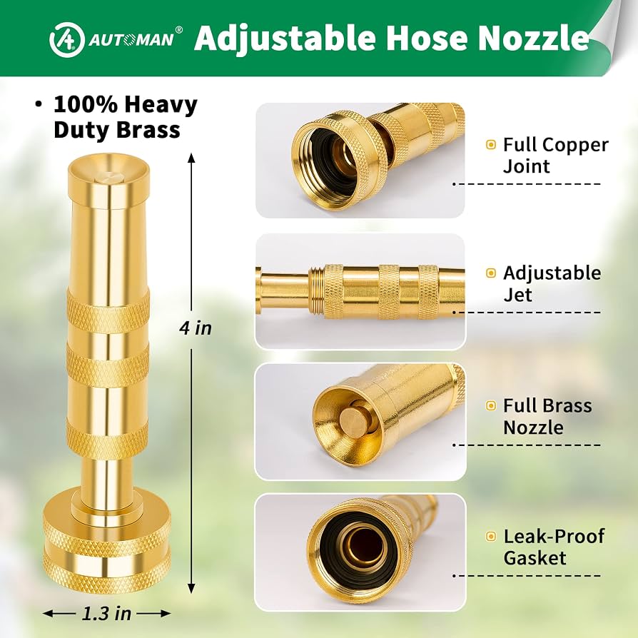 Brass Hose Nozzle – High Pressure Jet Nozzles 3 Pack Brass Hose Nozzle – High Pressure Jet Nozzles 3 Pack