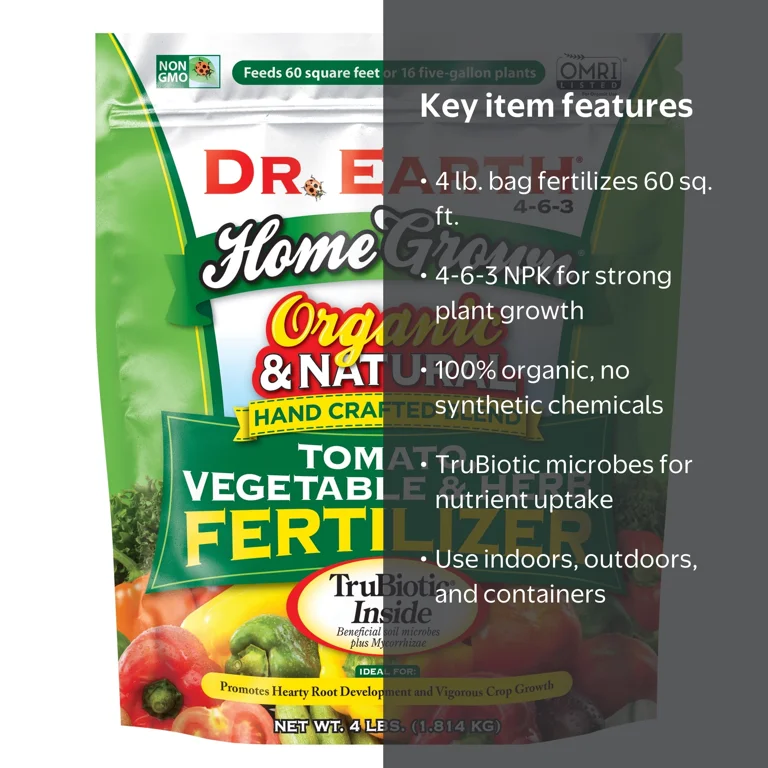 Dr. Earth Tomato & Vegetable Fertilizer Benefits Dr. Earth Tomato & Vegetable Fertilizer Benefits