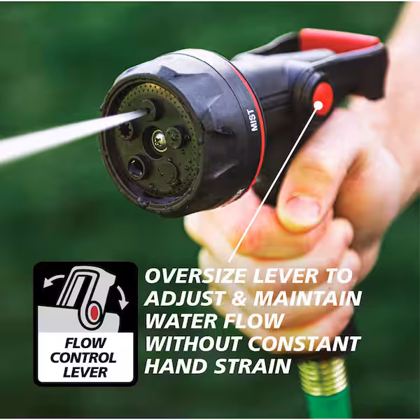 Metal-Bodied Thumb-Control Multi-Pattern Nozzle